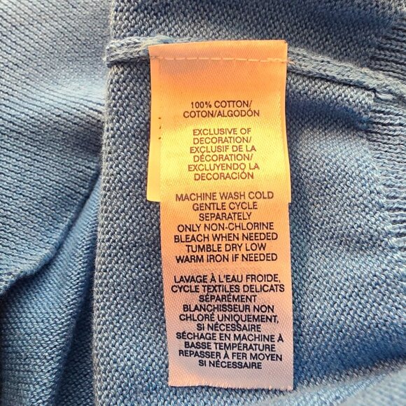 Chaps Blue Sleeveless Knit Pull Over Sweater Vest Sz XL - Picture 7 of 8